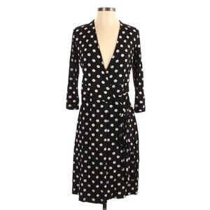 Sade New York Wrap Dress 2 Martey Jersey Knit Polka Dot Retro Casual Party